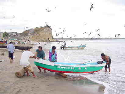 Handwerkliches Fischen in Jaramijo - Provinz Manabí Foto: Tourismuskammer Manabí